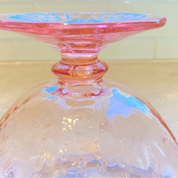Vintage Anchor Hocking Mayfair Pink Depression Glass Candy Dish no Lid - Picture 6 of 8